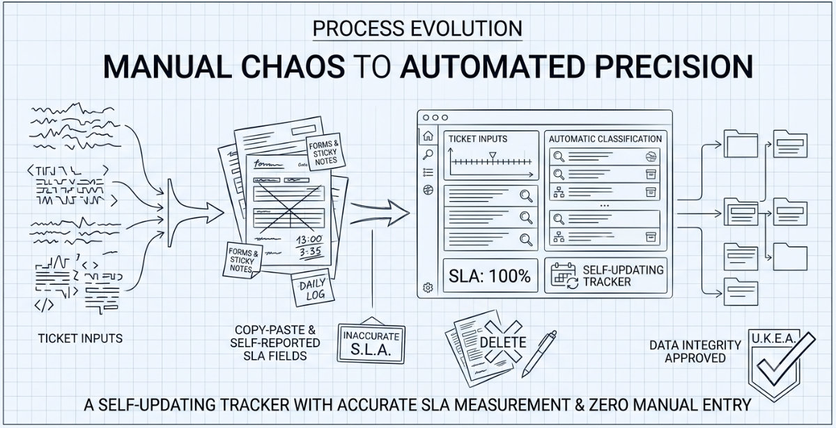 Turning a Manual Ticket Log into a Live SLA Tracker